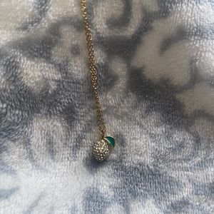Rhinestone lemon necklace Kate spade